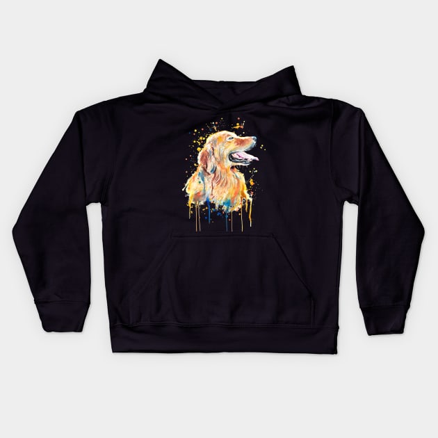 Yellow Labrador Dog Kids Hoodie by beaugeste2280@yahoo.com